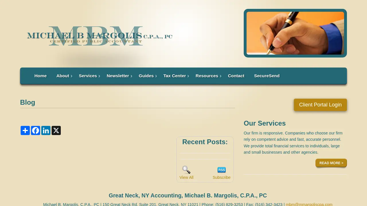 Margolis Michael B CPA page