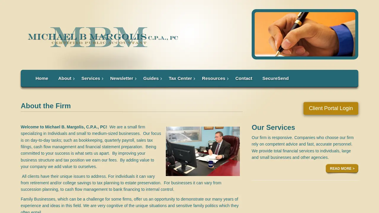 Margolis Michael B CPA page