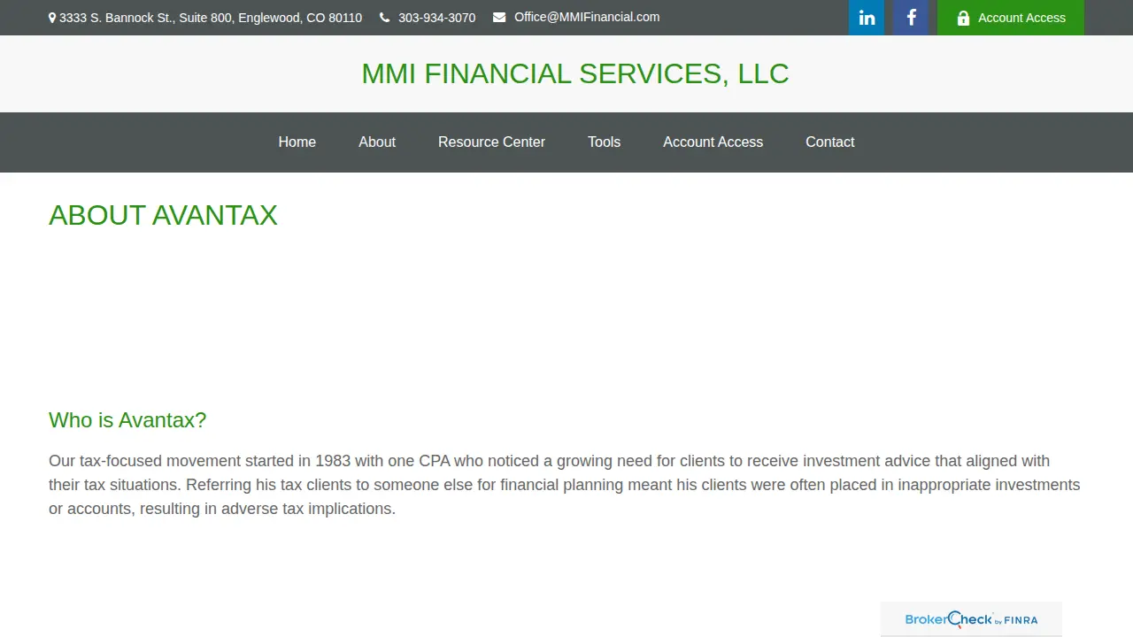MMI Financial Services, LLC page