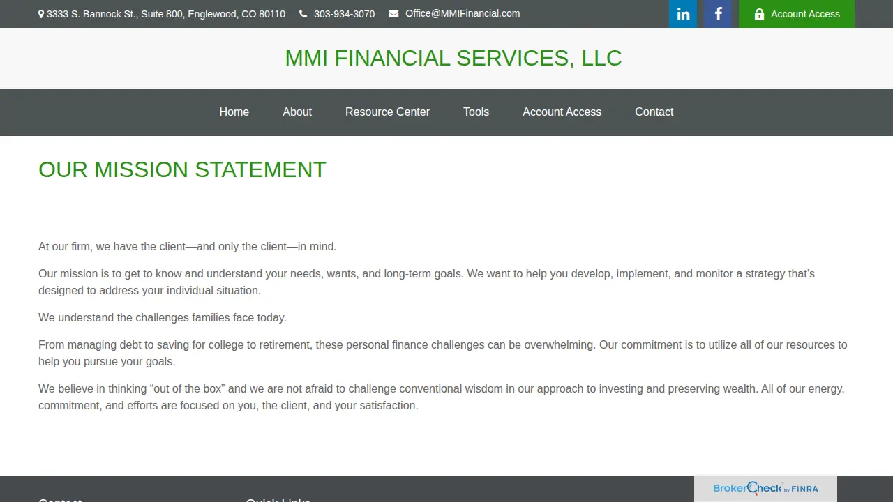 MMI Financial Services, LLC page
