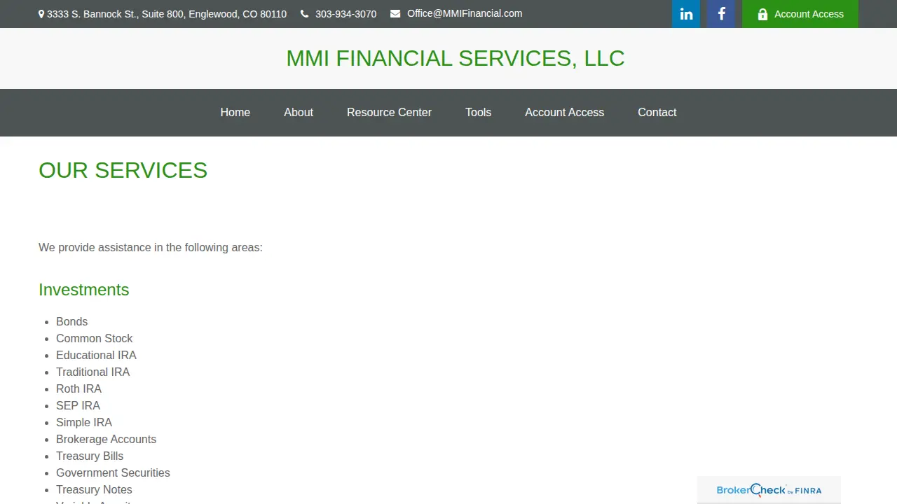 MMI Financial Services, LLC page