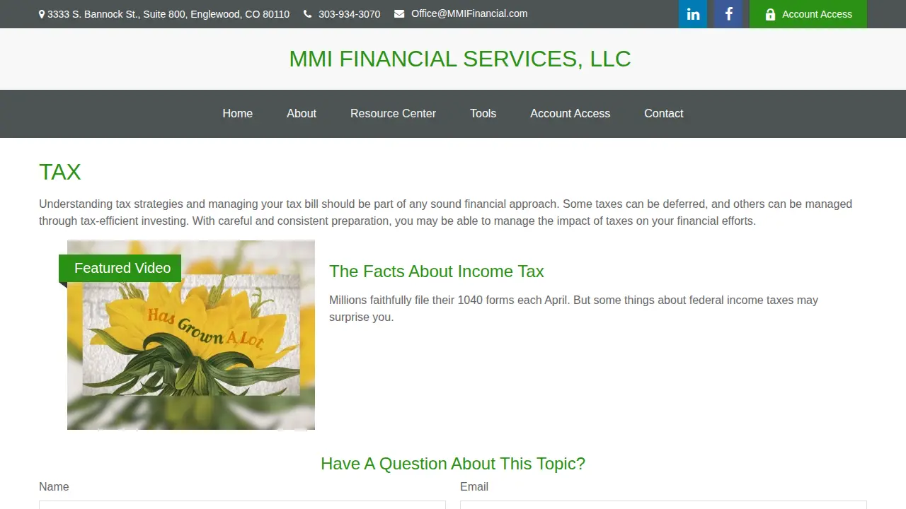MMI Financial Services, LLC page