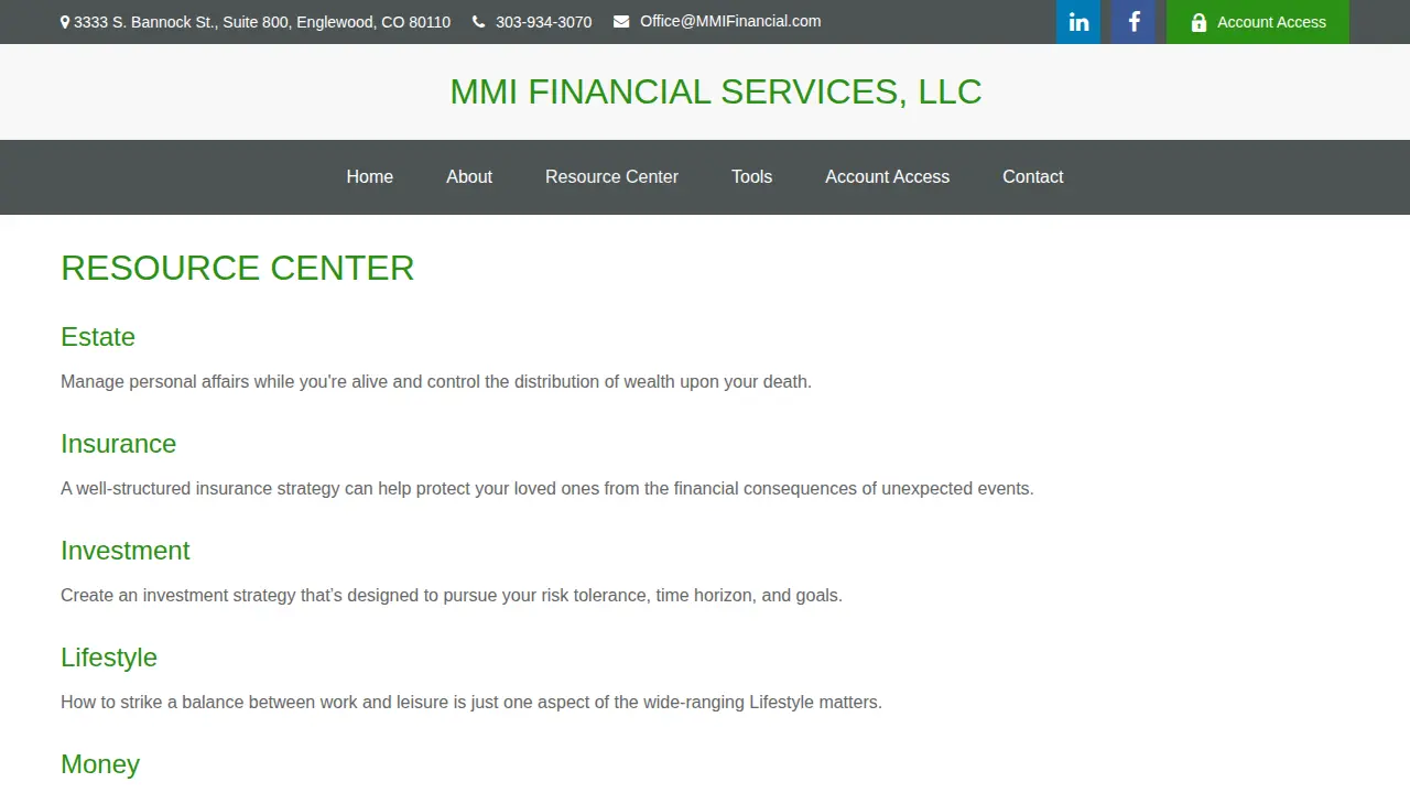 MMI Financial Services, LLC page