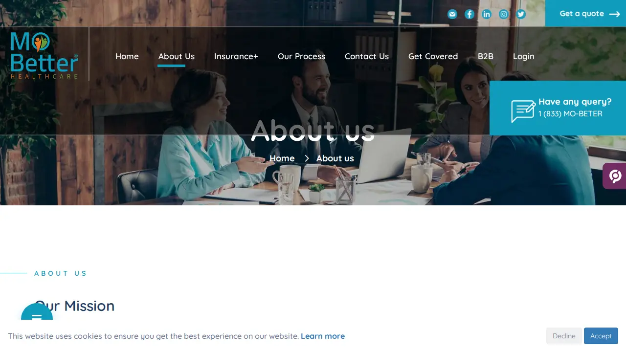 Mo-Better Healthcare page
