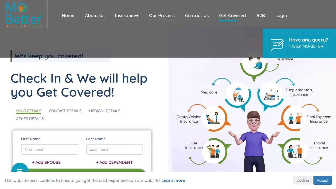 Mo-Better Healthcare page