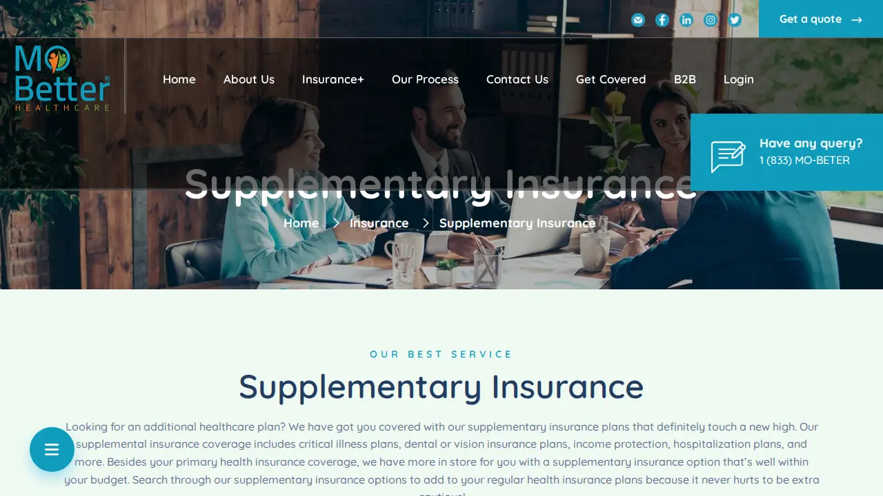 Mo-Better Healthcare page