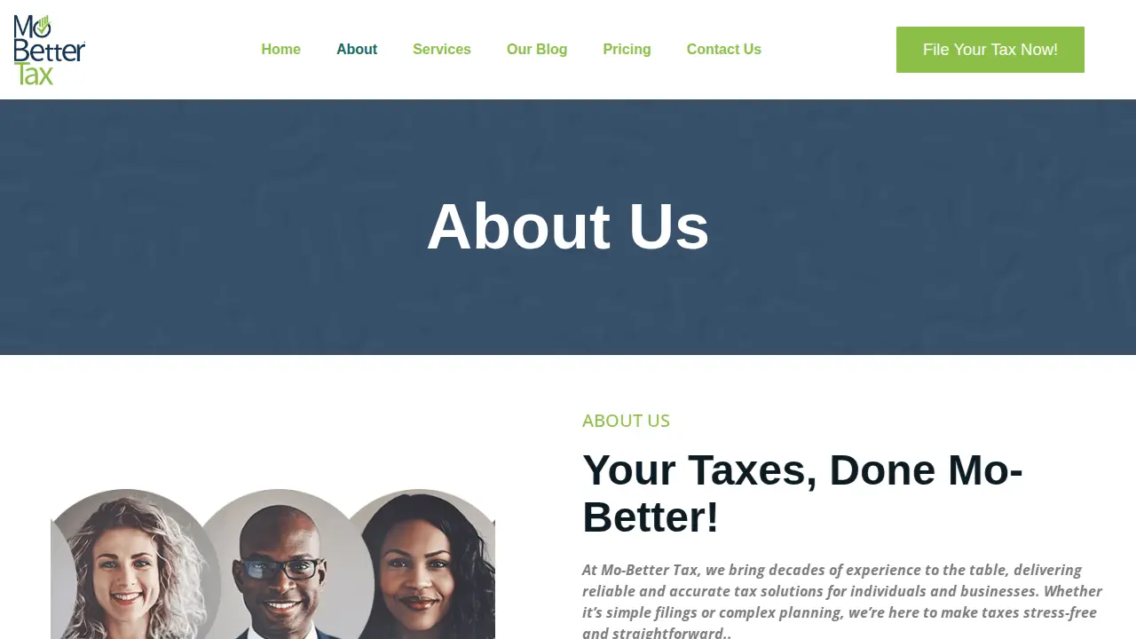 Mo-Better Tax page