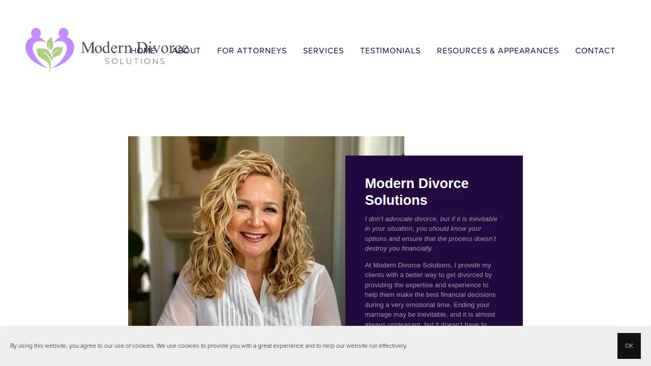 Modern Divorce Solutions website