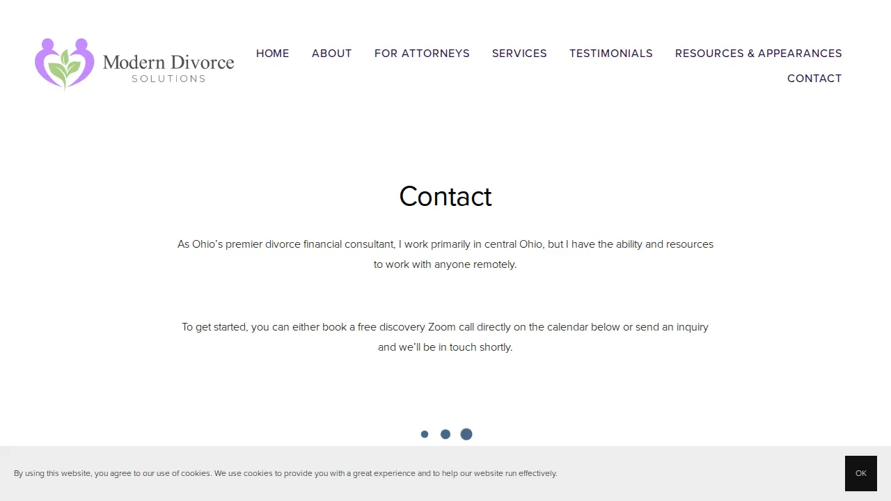 Modern Divorce Solutions page