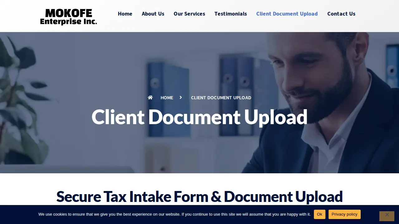 MOKOFE ENTERPRISE INC. page
