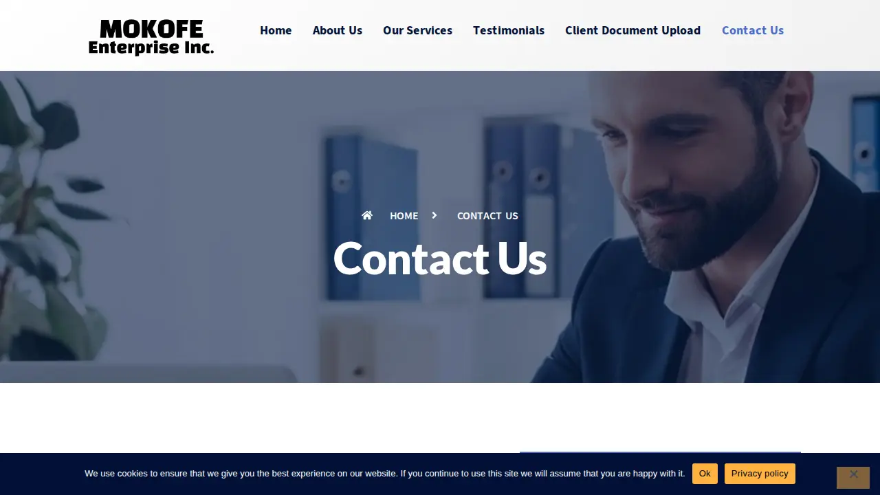 MOKOFE ENTERPRISE INC. page