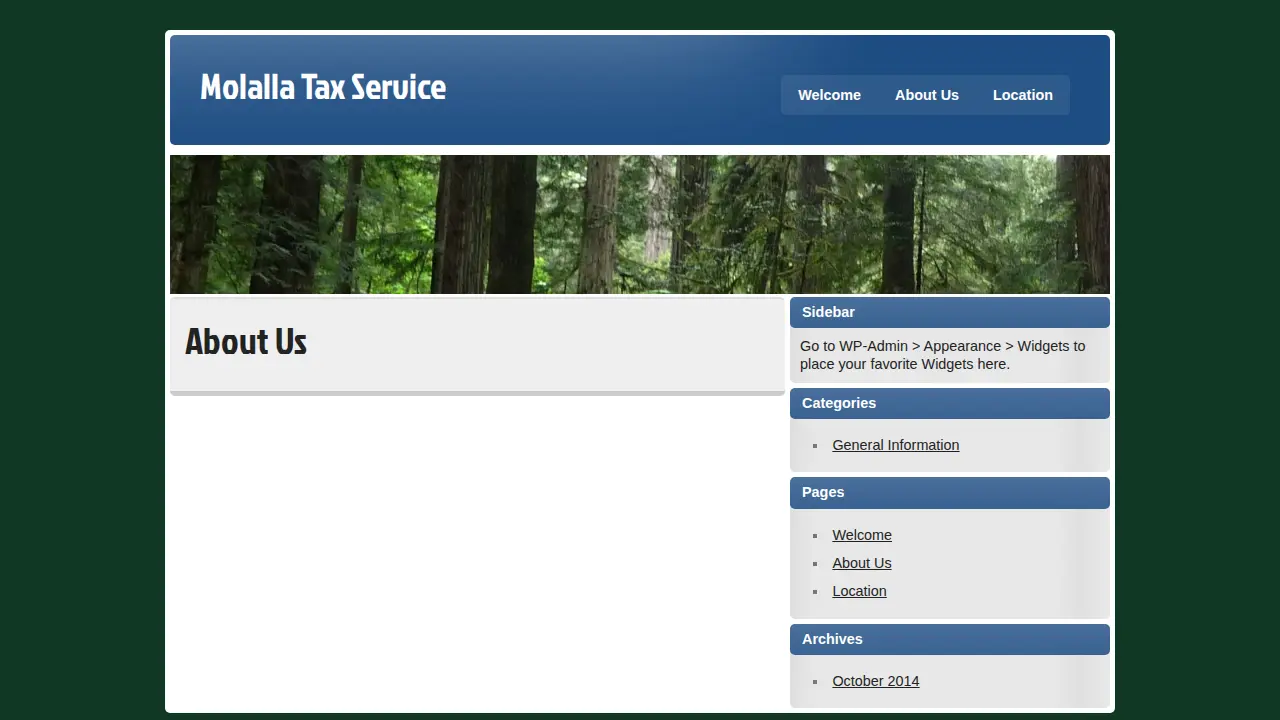 Molalla Tax Services page