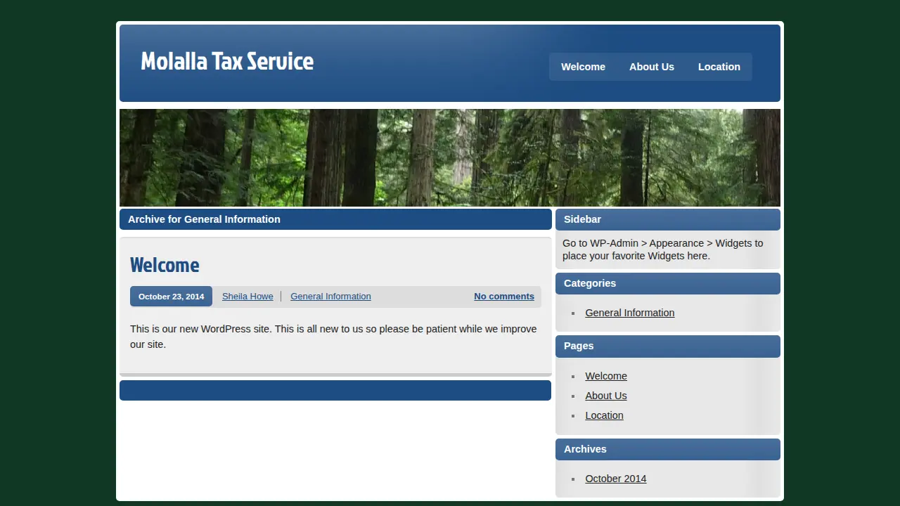 Molalla Tax Services page