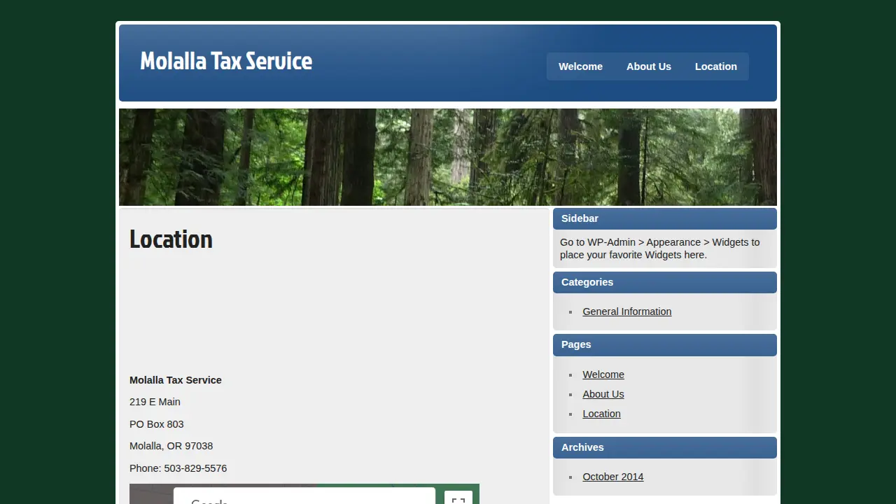 Molalla Tax Services page