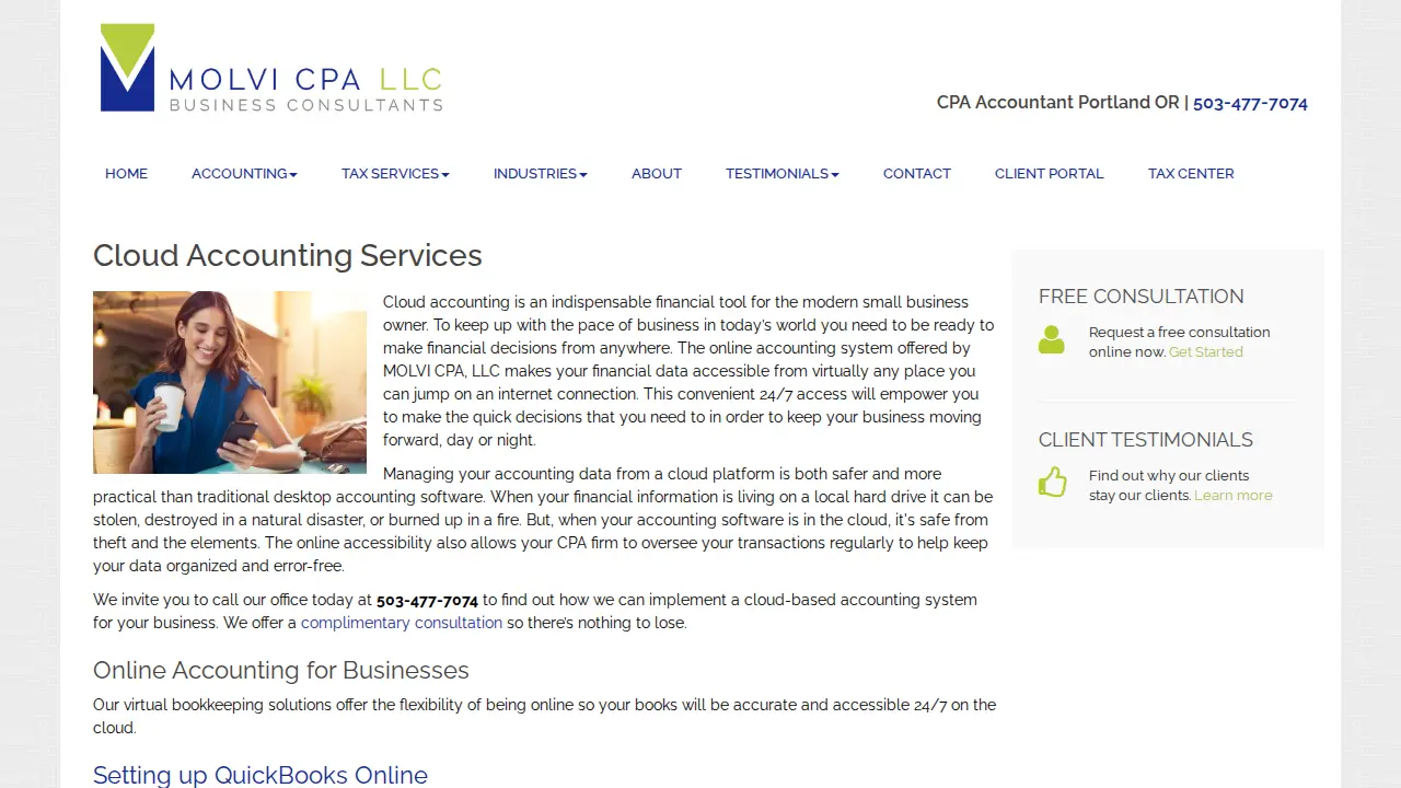 MOLVI CPA LLC page