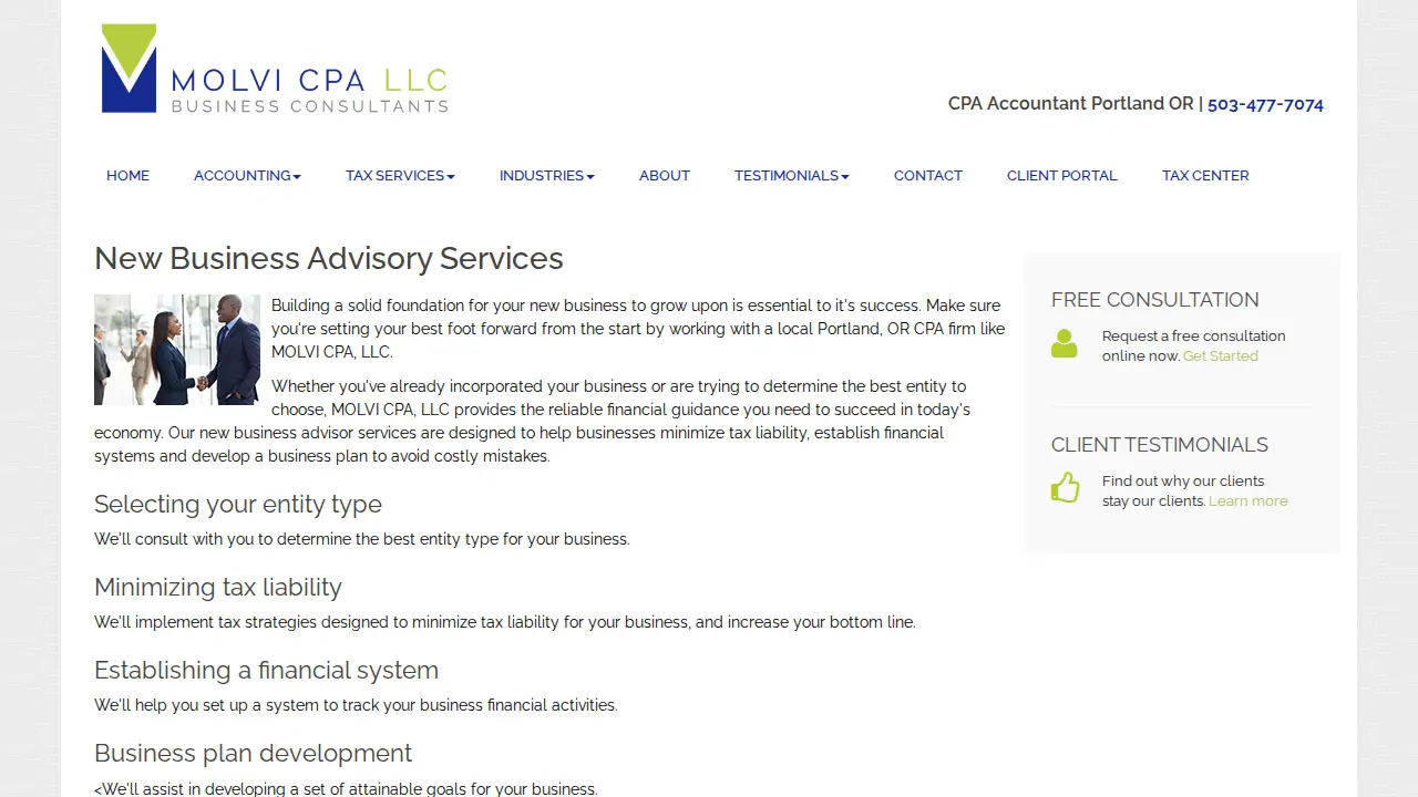 MOLVI CPA LLC page