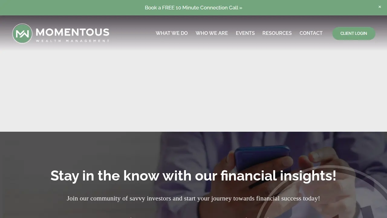 Momentous Wealth Management page