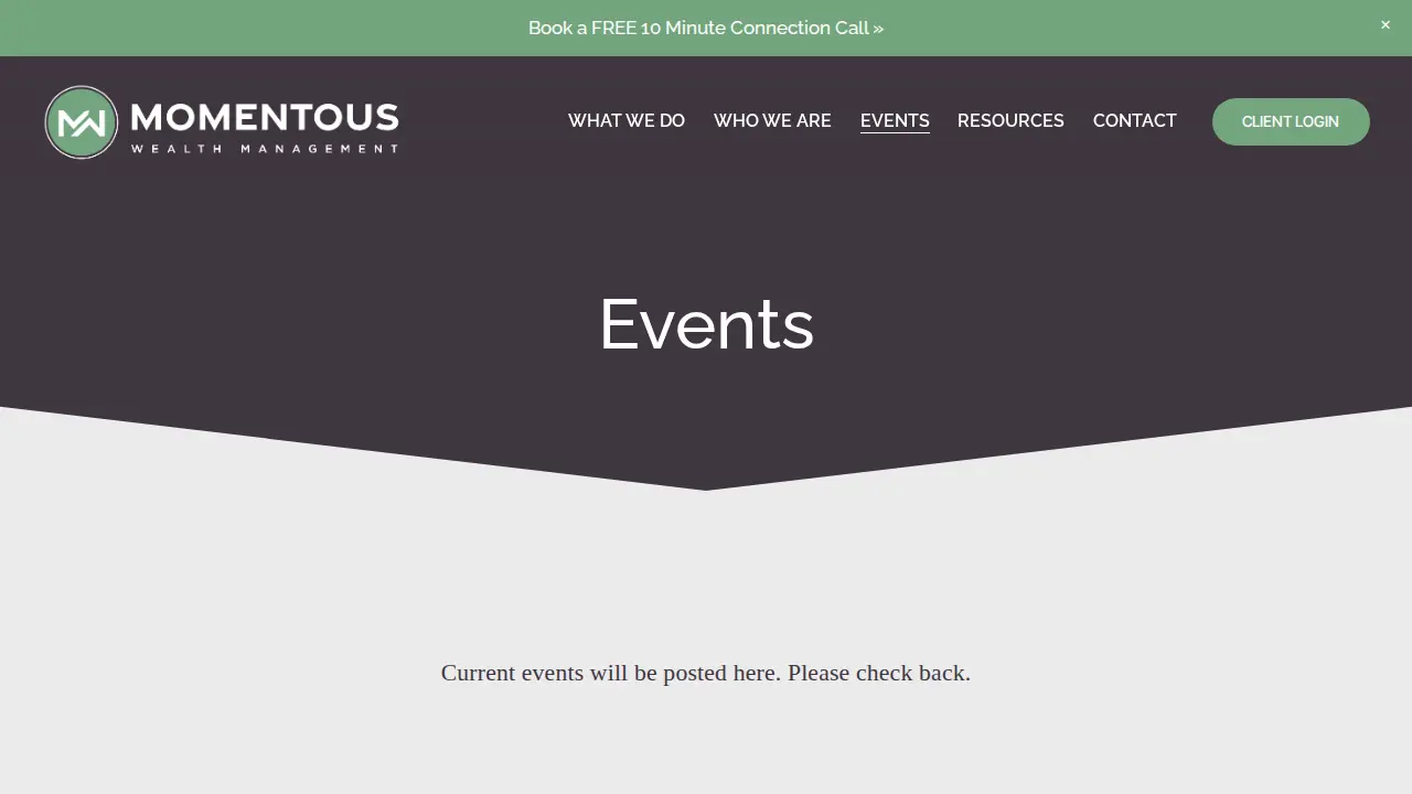Momentous Wealth Management page