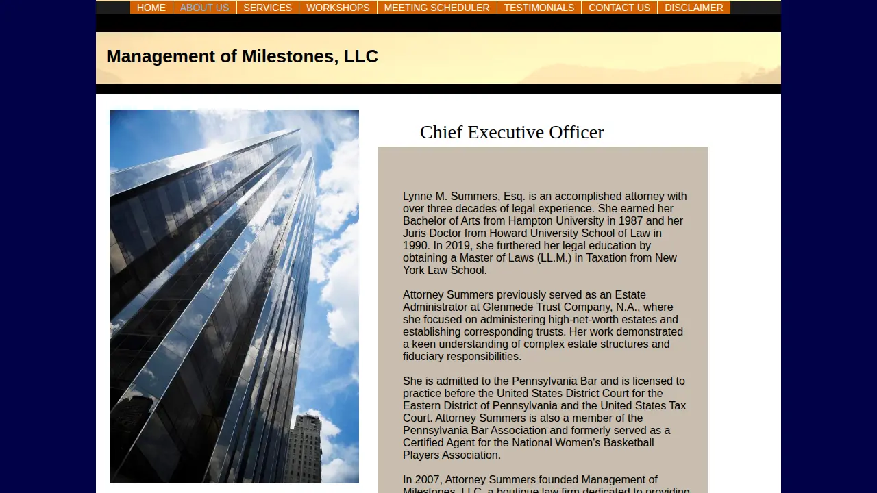 Management of Milestones, LLC page