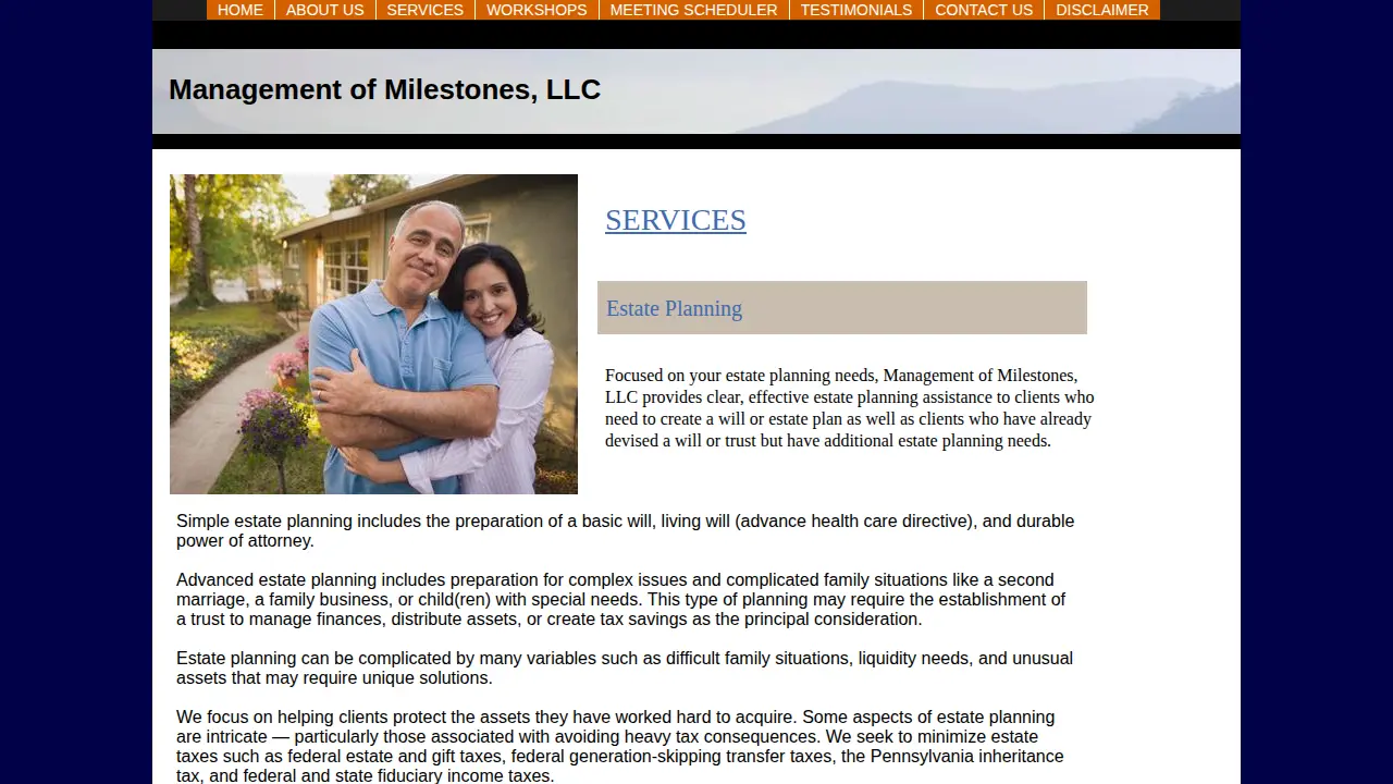 Management of Milestones, LLC page