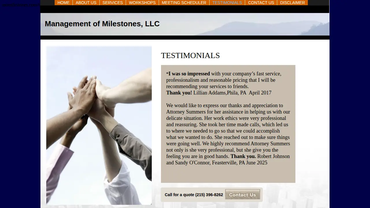Management of Milestones, LLC page