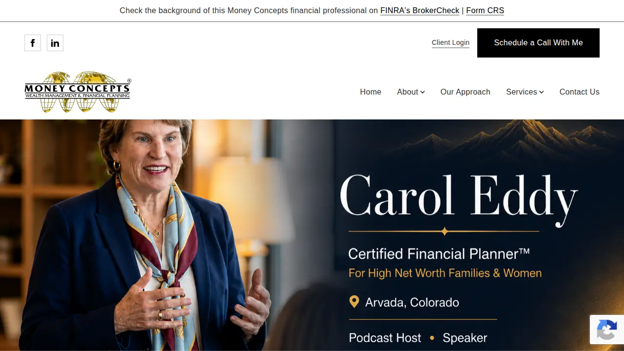 Carol Eddy - CFP Money Concepts Wealth Management & Financial Planning page