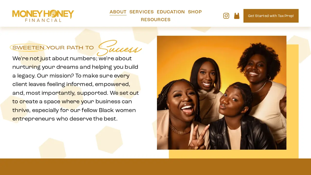 Money Honey Financial page