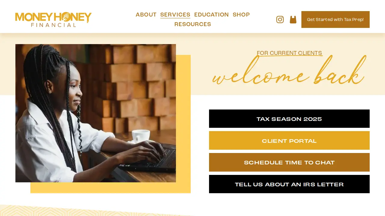 Money Honey Financial page