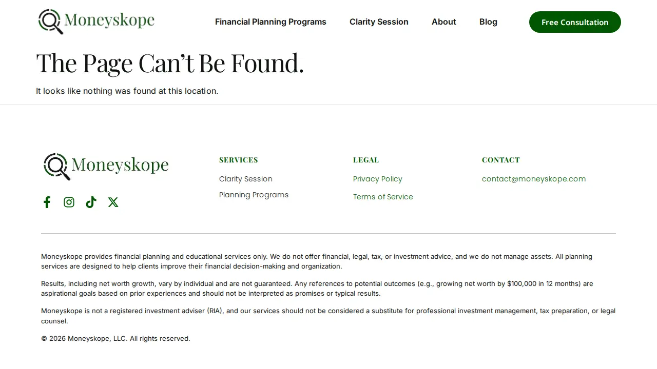 Moneyskope page