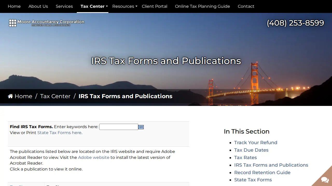 Moore Accountancy Corporation page