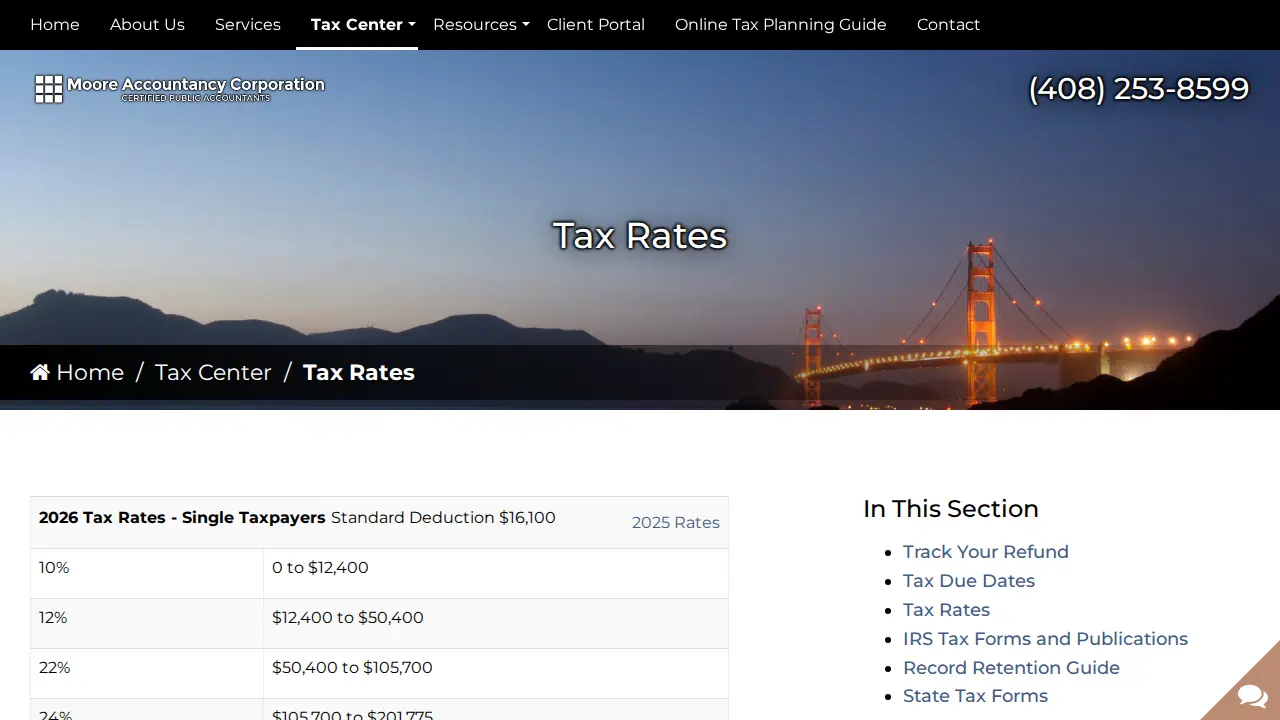 Moore Accountancy Corporation page