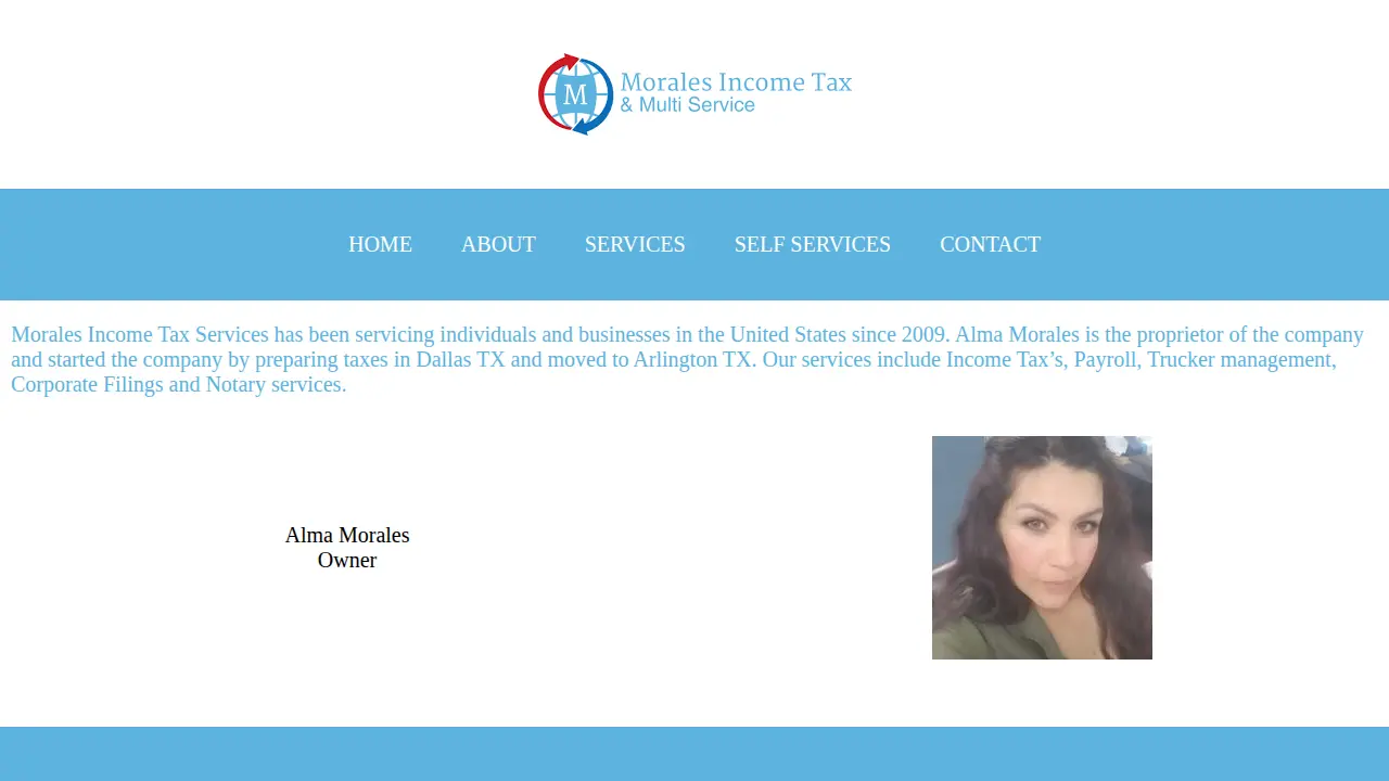 MORALES INCOME TAX & MULTI SERVICE INC. page