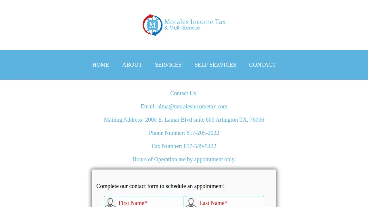 MORALES INCOME TAX & MULTI SERVICE INC. page
