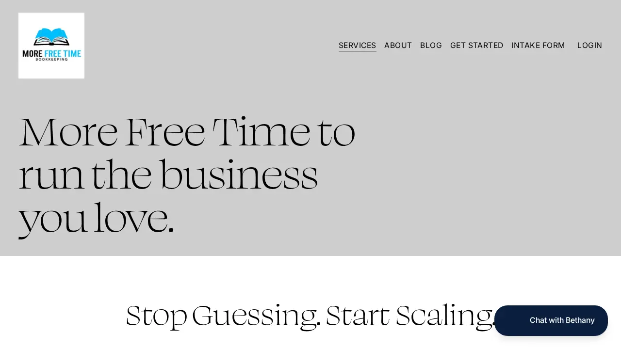 More Free Time Bookkeeping page