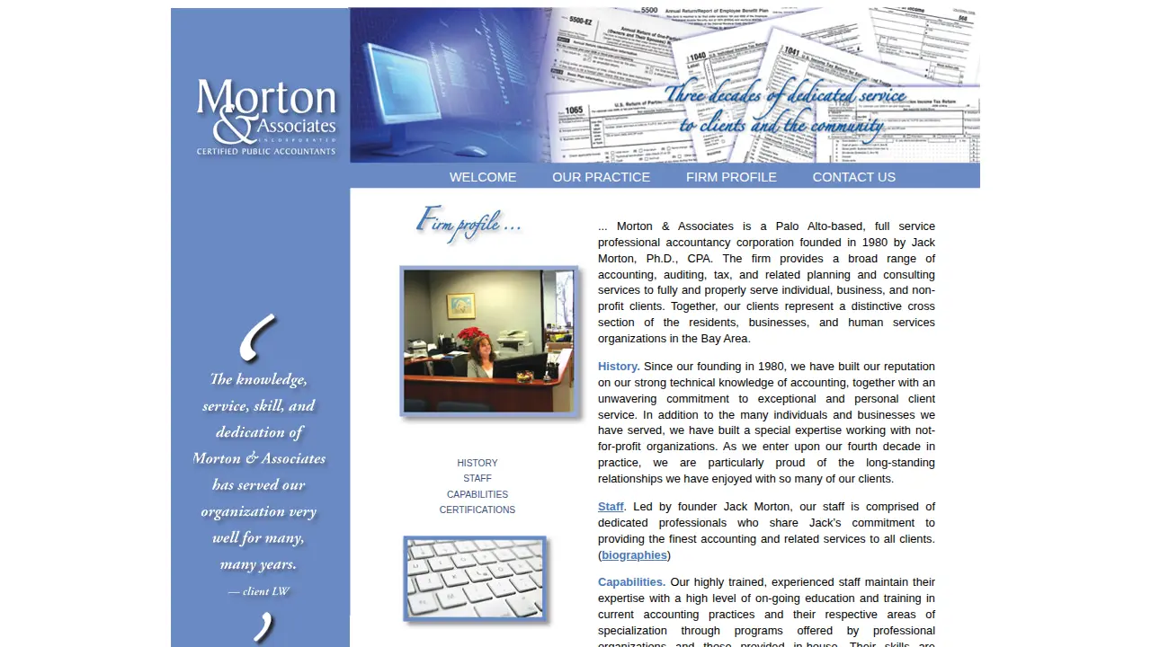 Morton & Associates page