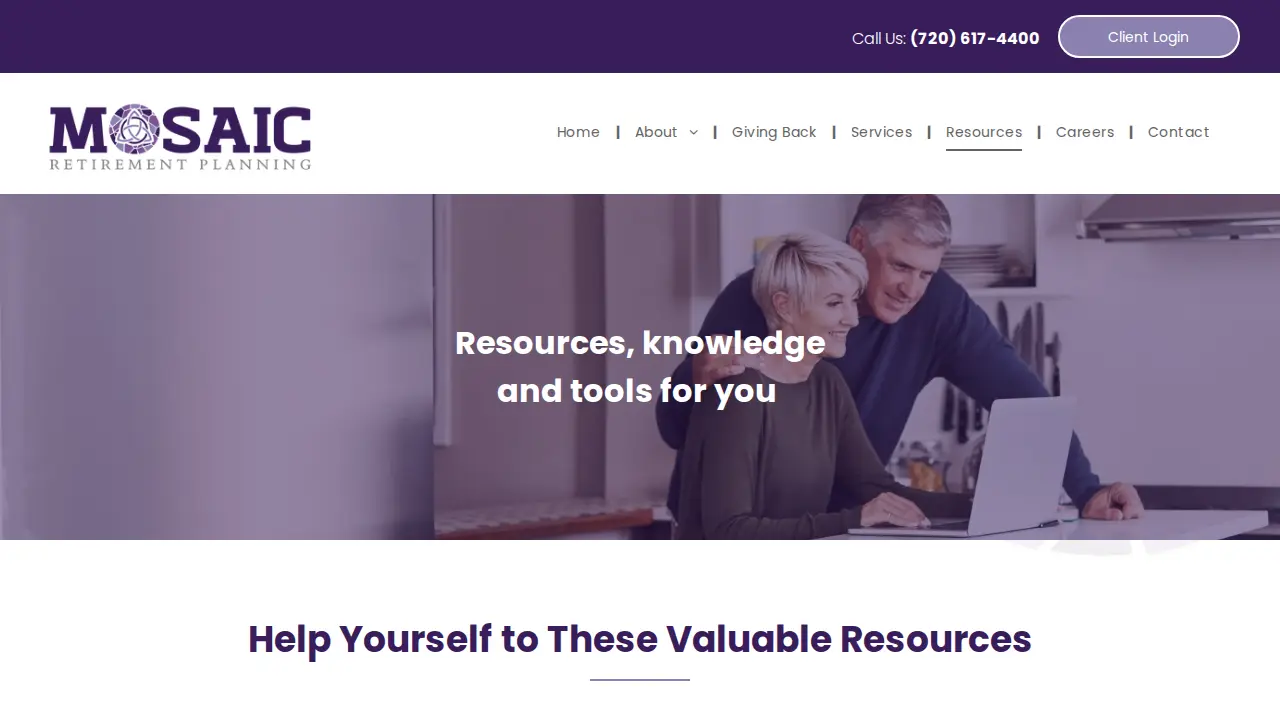 Mosaic Retirement Planning, LLC page