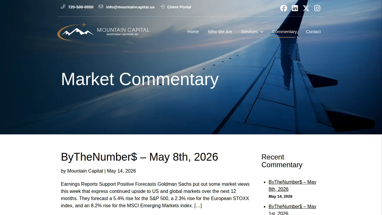 Mountain Capital Investment Advisors page