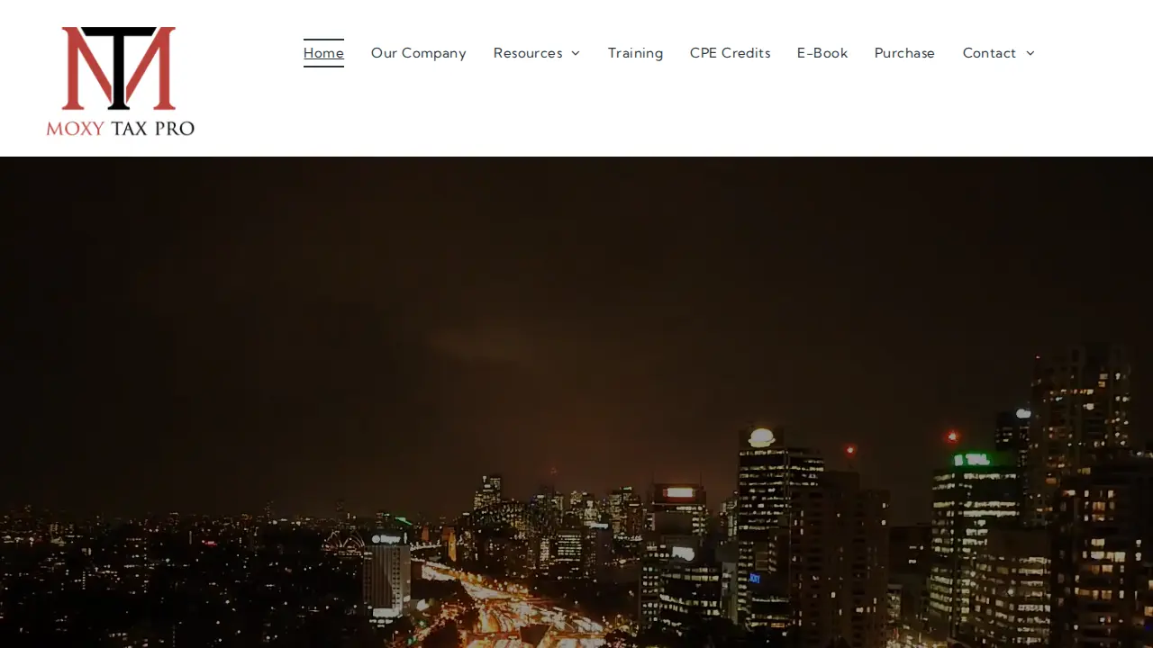 Moxy Tax Pro page