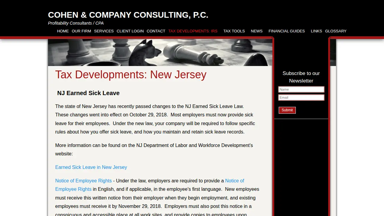 Cohen & Co Consulting page