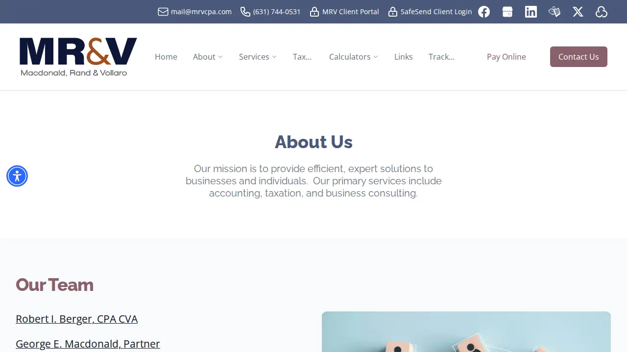 Macdonald, Rand & Vollaro CPA's LLP page