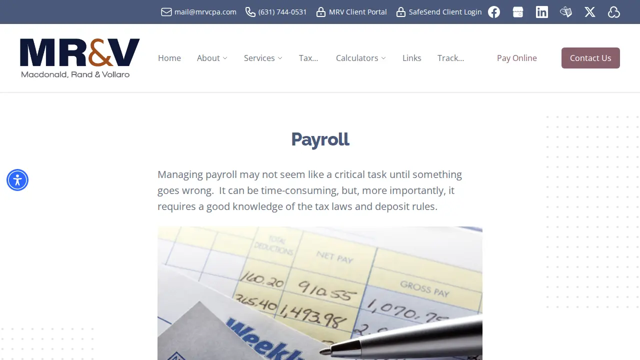 Macdonald, Rand & Vollaro CPA's LLP page