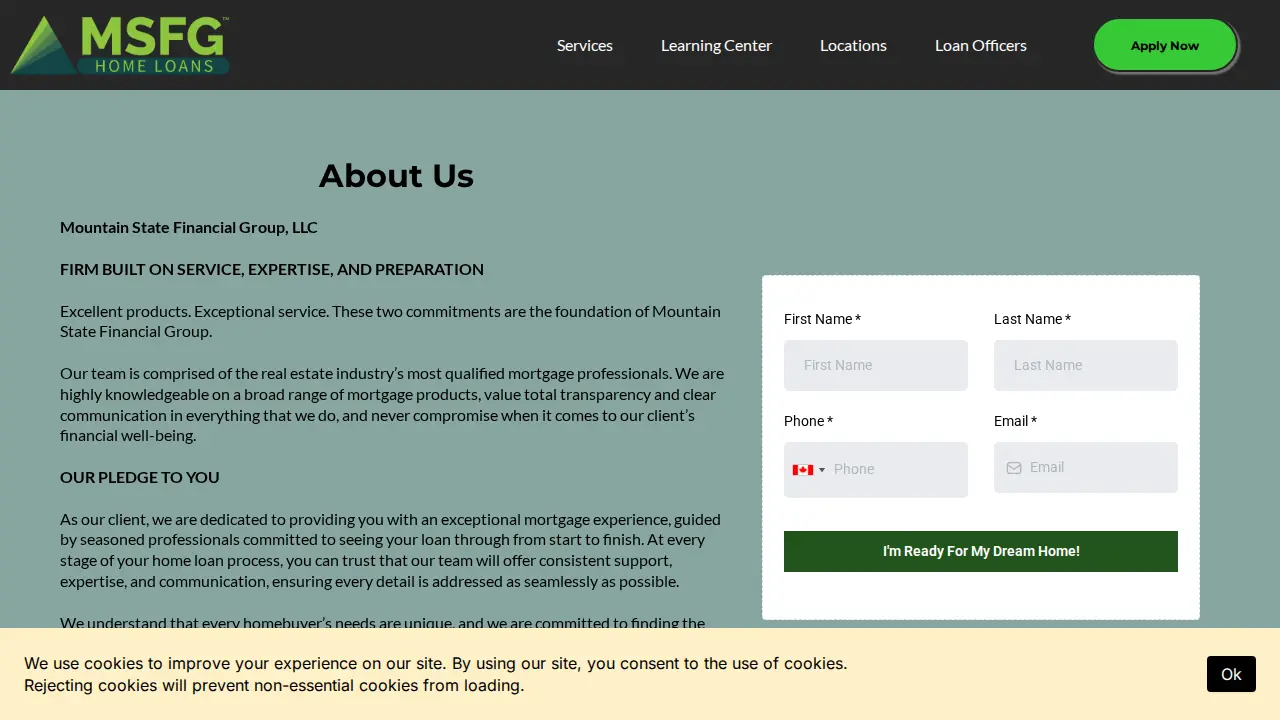 Mountain State Financial Group page