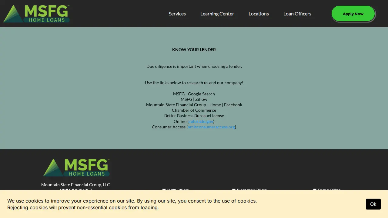 Mountain State Financial Group page