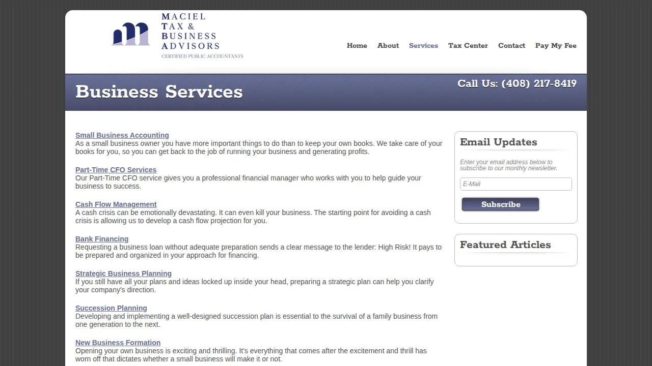 Maciel Tax & Business Advisors, CPAs page