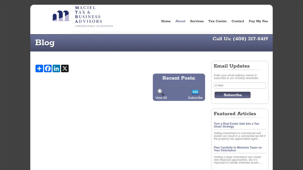 Maciel Tax & Business Advisors, CPAs page