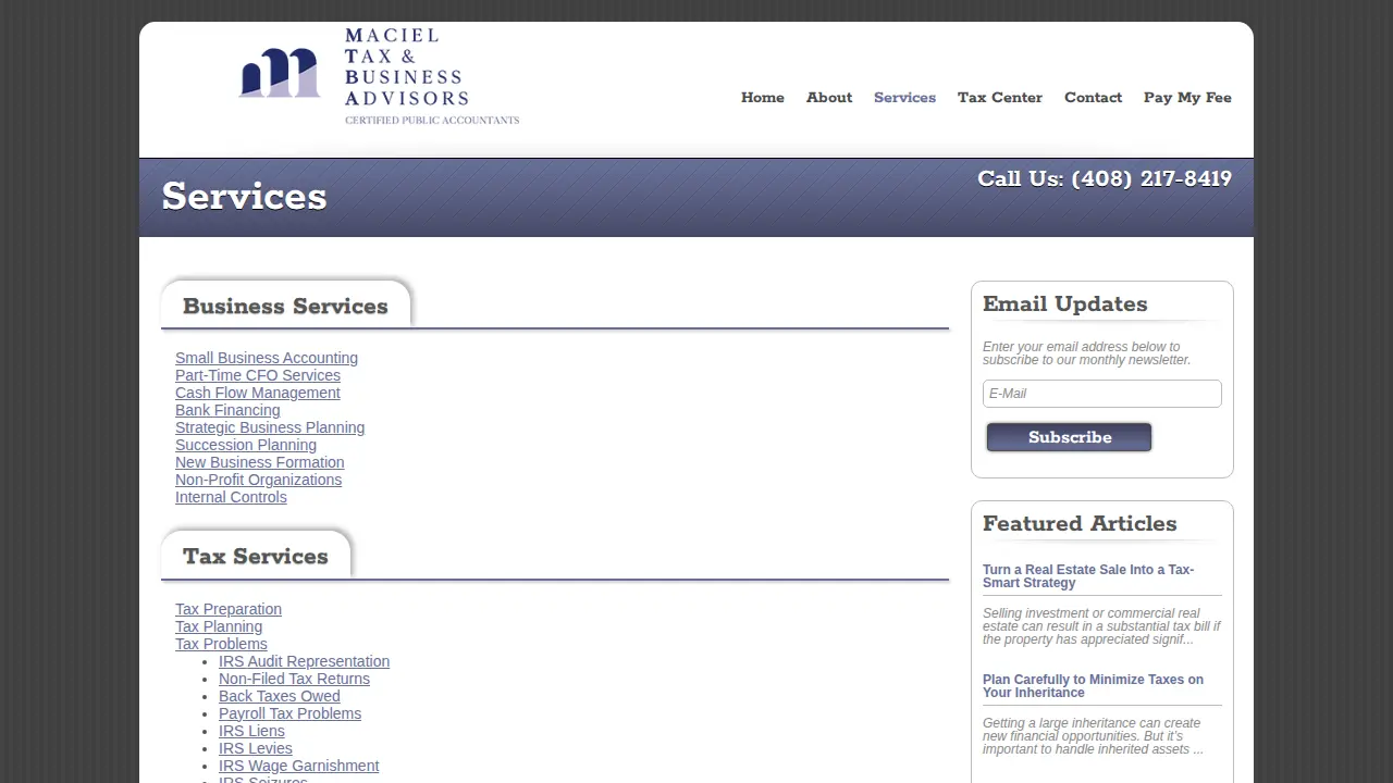 Maciel Tax & Business Advisors, CPAs page