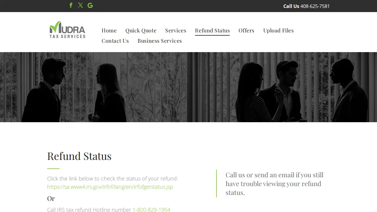 Mudra Tax Services page