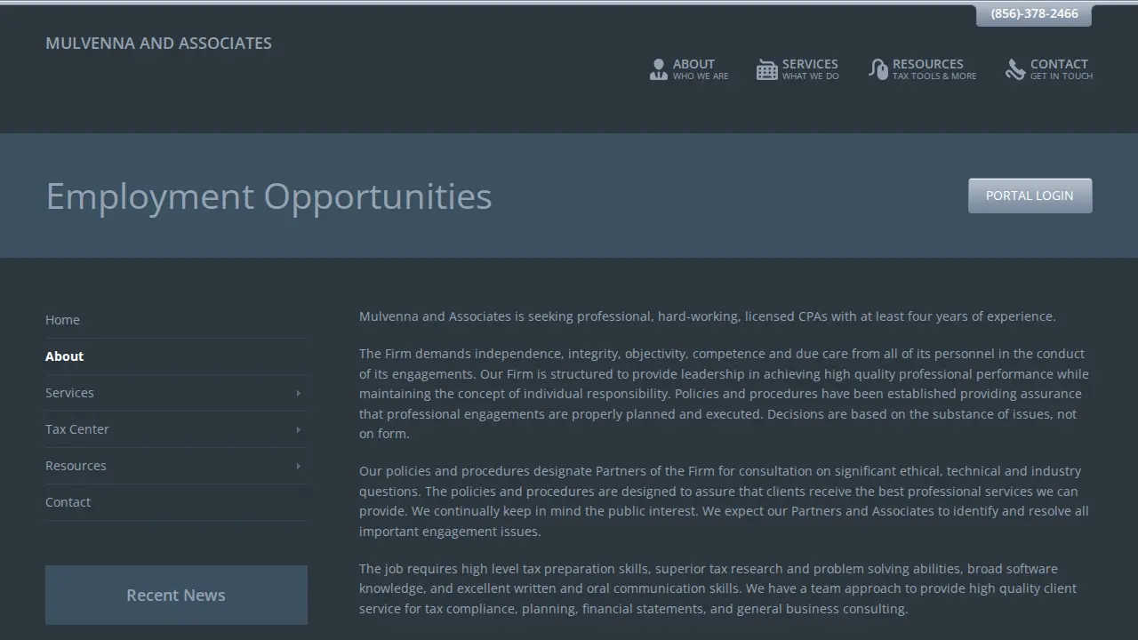 Mulvenna and Associates page