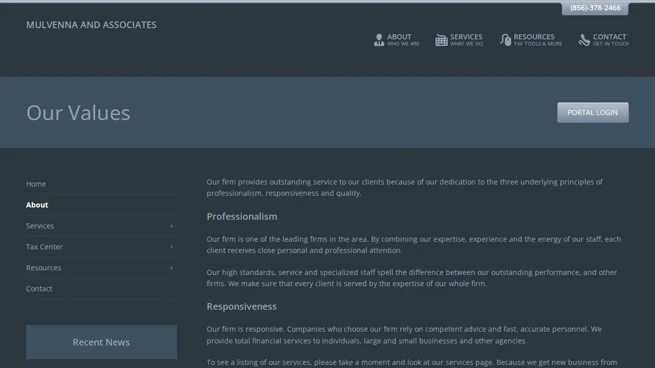 Mulvenna and Associates page