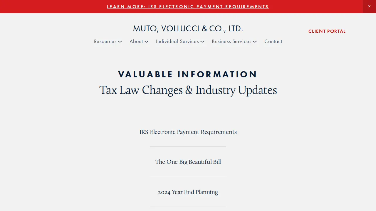 Muto, Vollucci & Co., Ltd. page